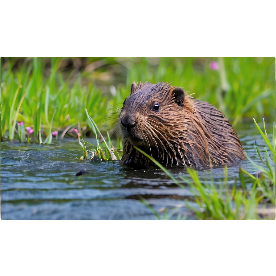 Beaver In Springtime Png Ijo