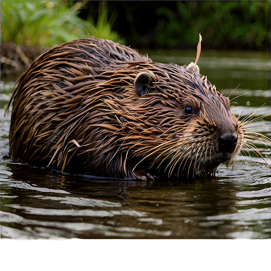 Beaver On Riverbank Png 05242024