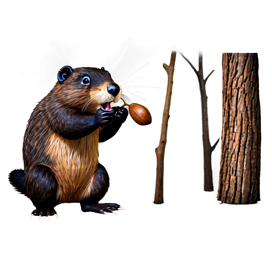 Beaver With Acorn Png 79