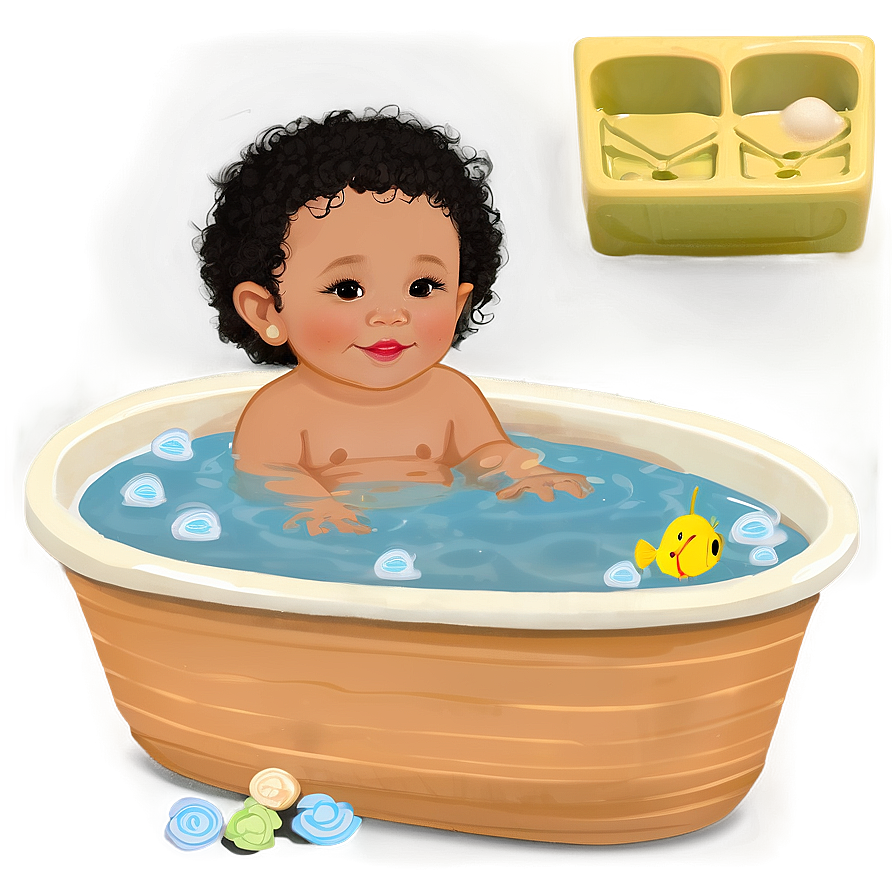 Bebe In Bath Png 31