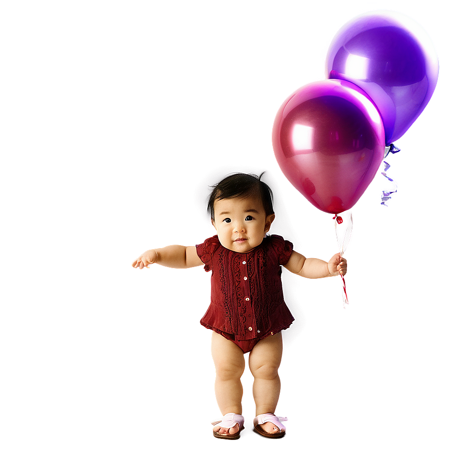 Bebe With Balloons Png Utt