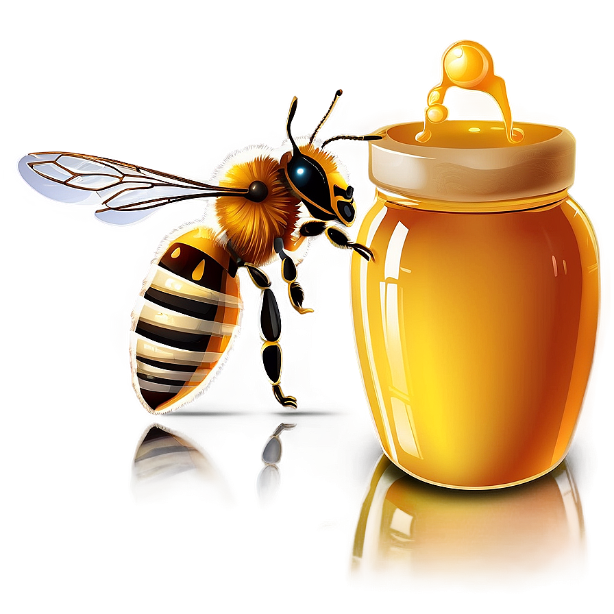 Bee And Honey Pot Png 06252024