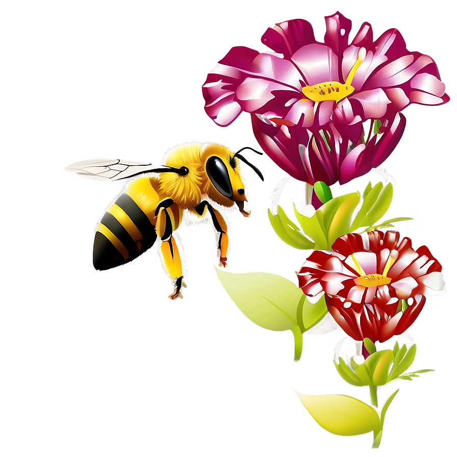 Bee On A Flower Png Jvp