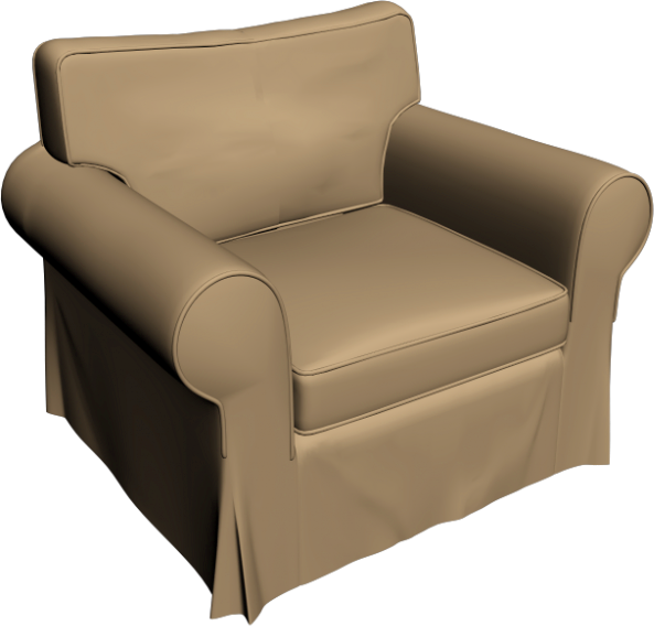 Beige Armchair3 D Model