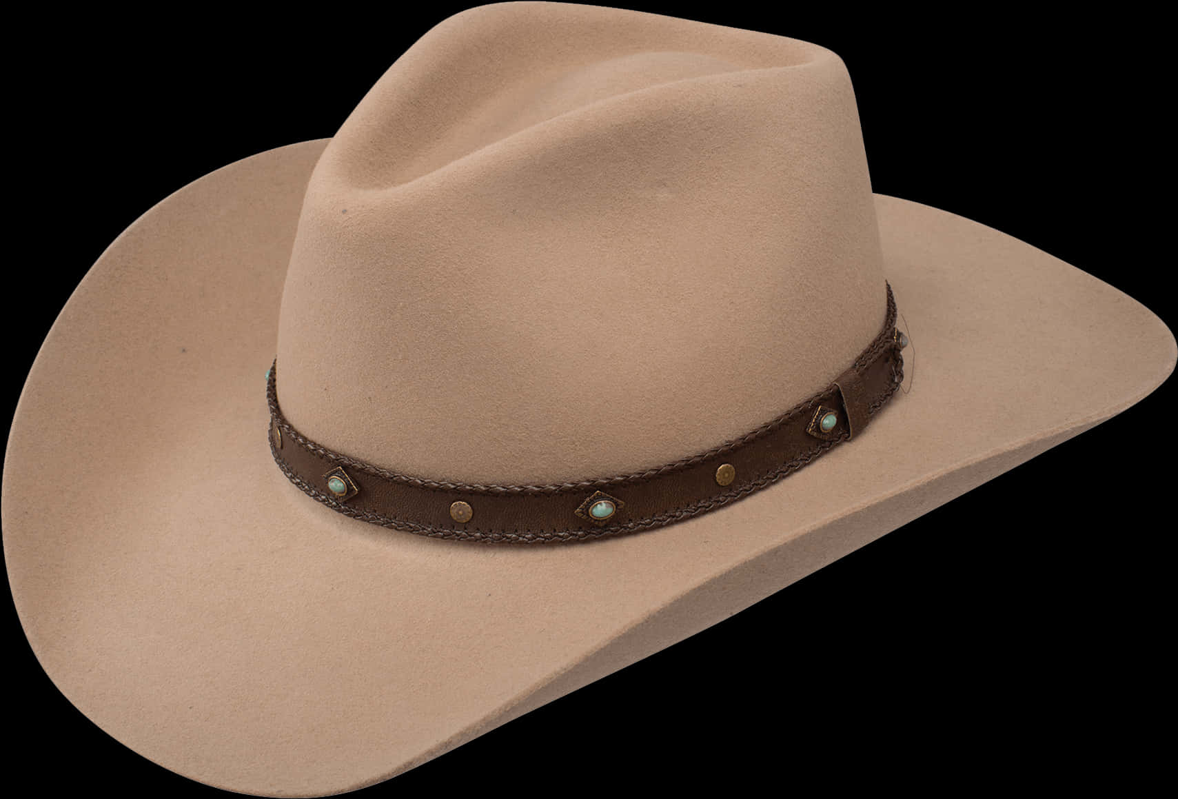 Beige Cowboy Hatwith Decorative Band