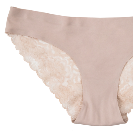 Beige Lace Bikini Bottoms