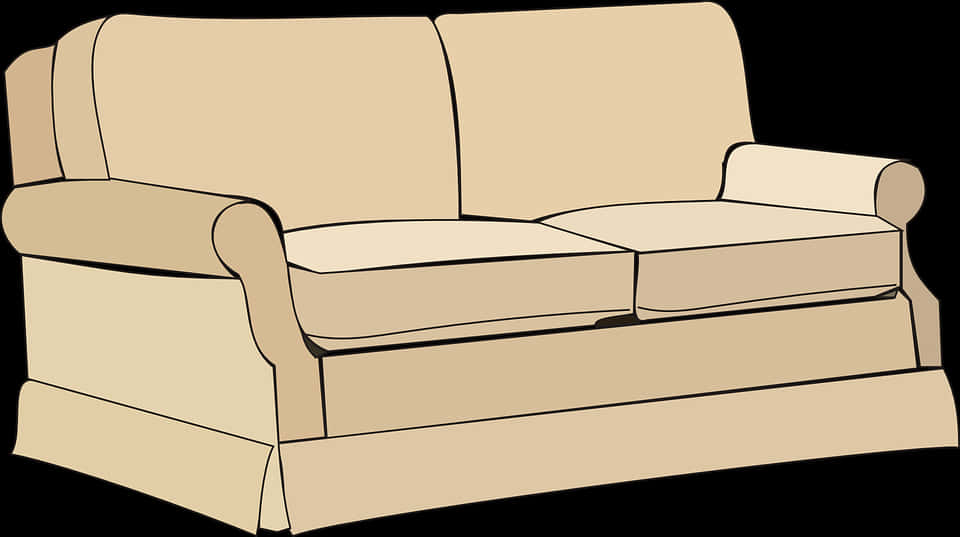 Beige Sofa Clipart