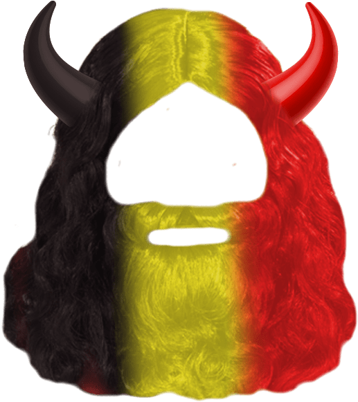 Belgian Flag Themed Devil Mask