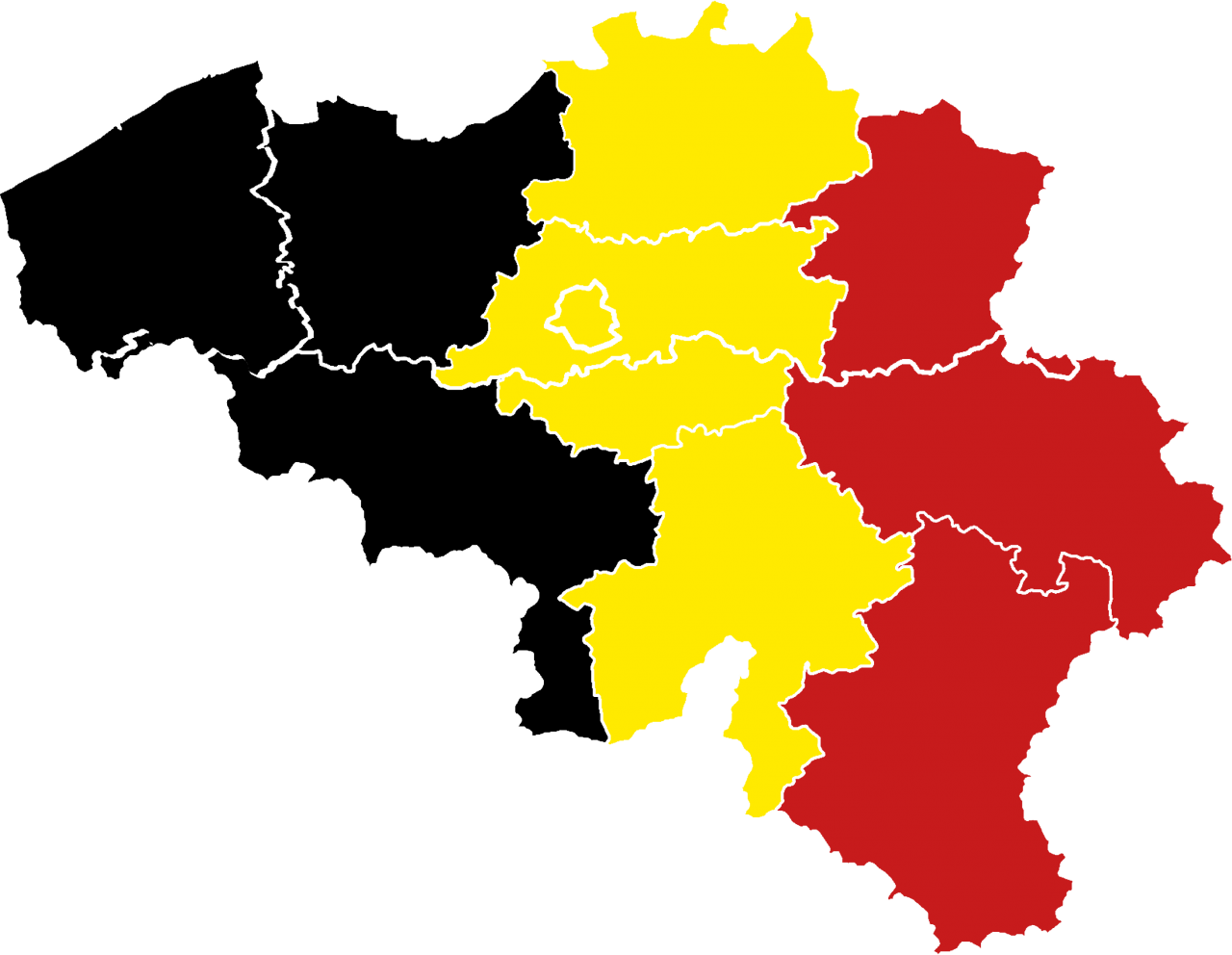 Belgium Administrative Regions Map