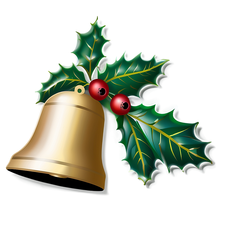 Bell With Holly Png Mwl