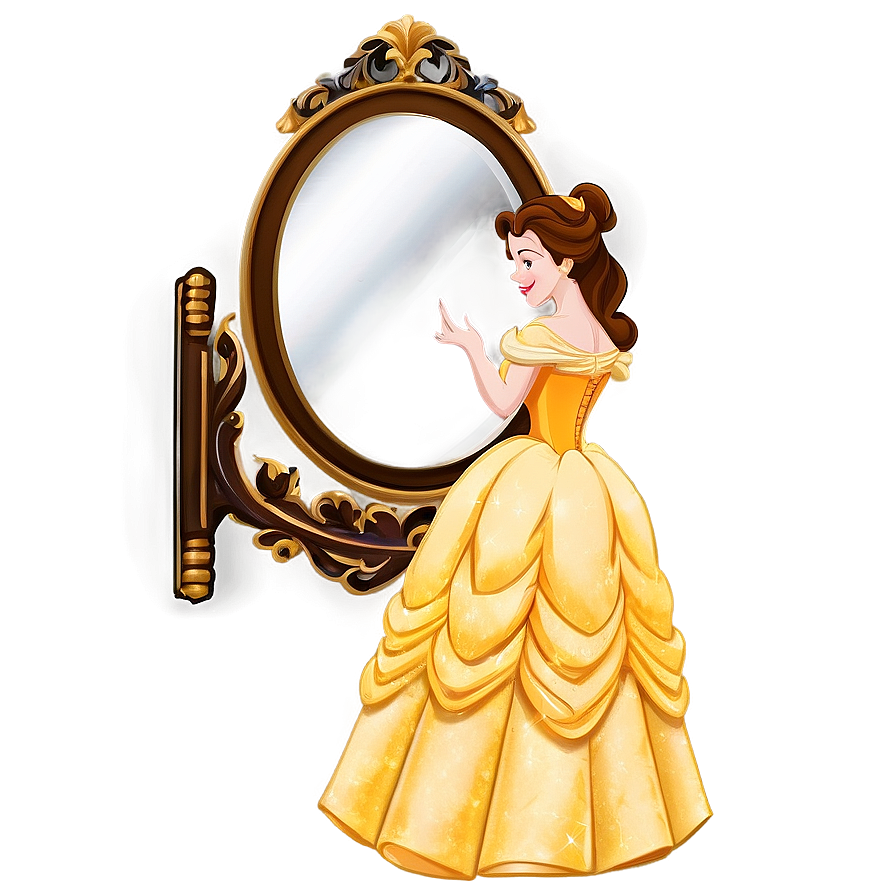 Belle With Mirror Png 06292024