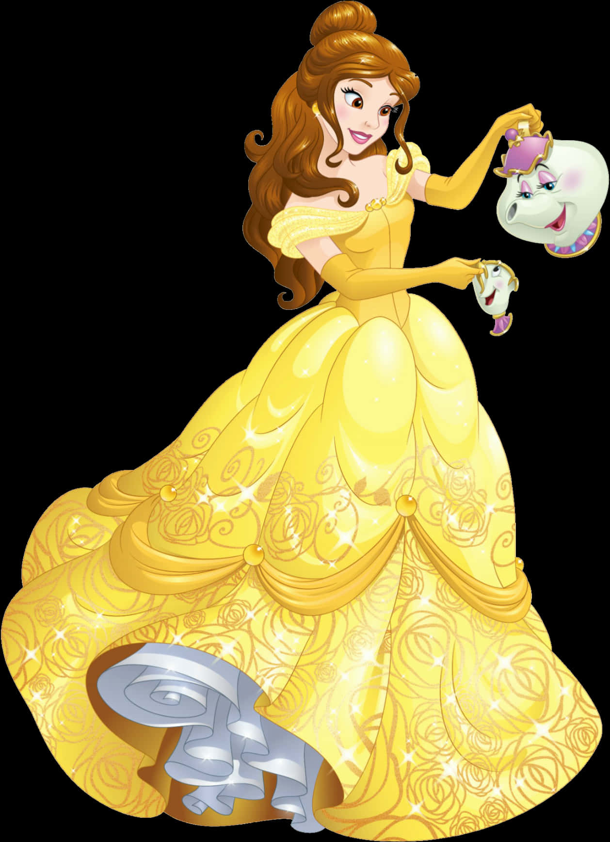 Belleand Mrs Potts Disney Princess