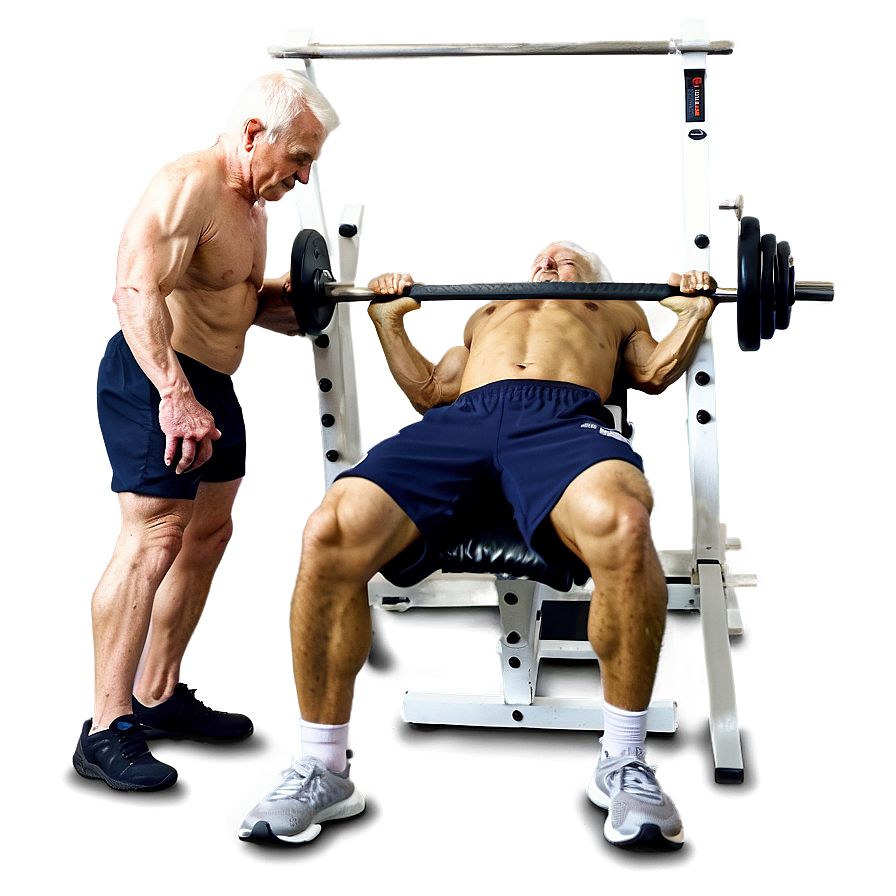 Bench Press For Seniors Png 06132024