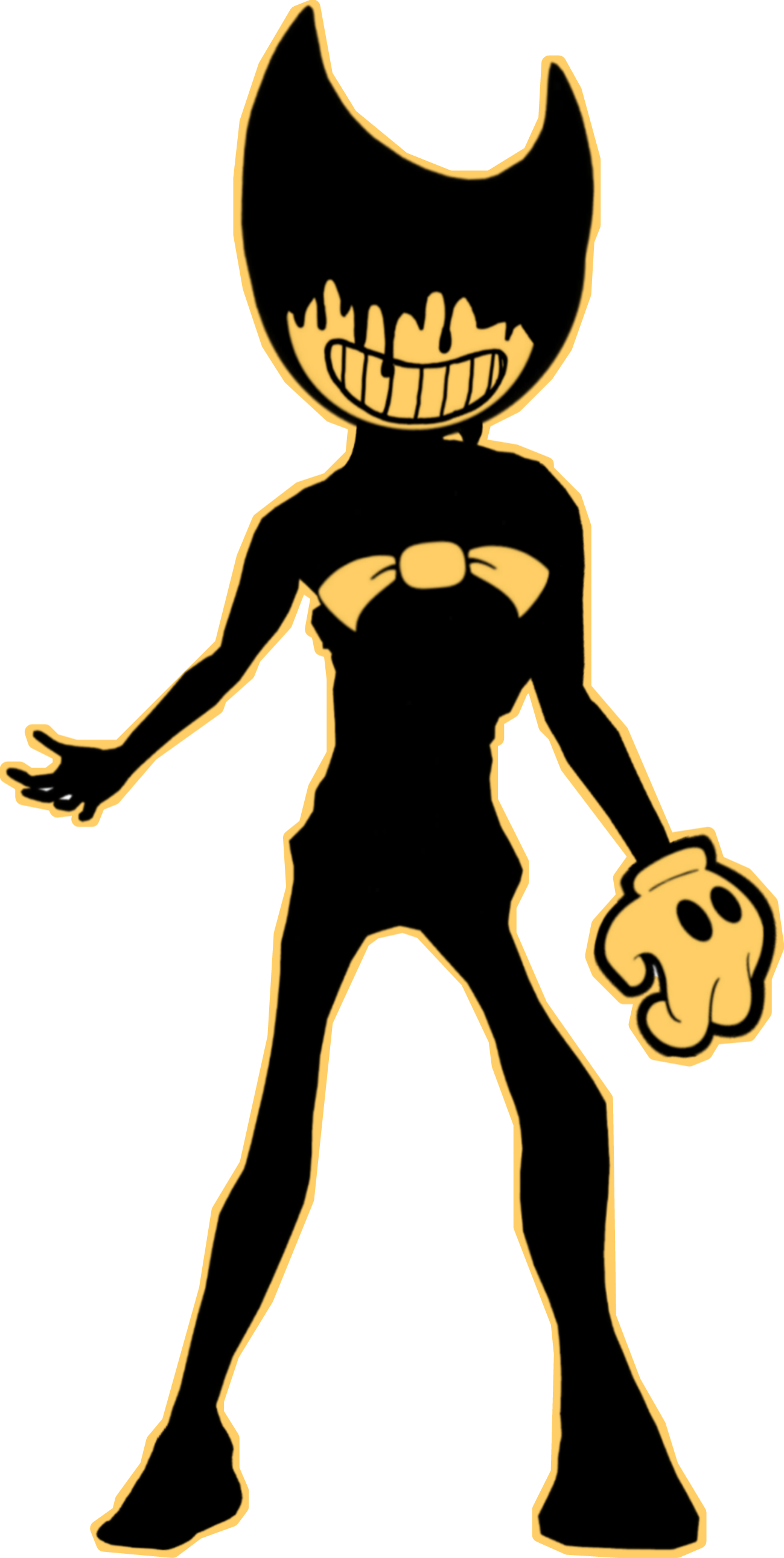 Bendy Cartoon Character Standing