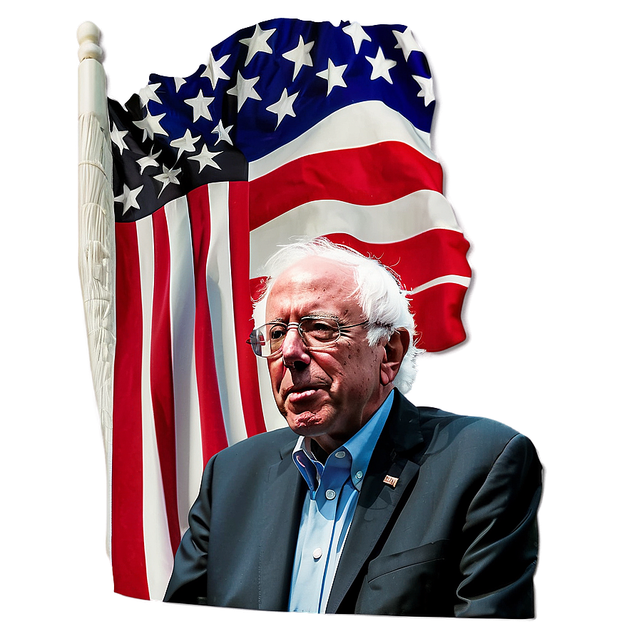 Bernie Sanders American Flag Backdrop Png 49