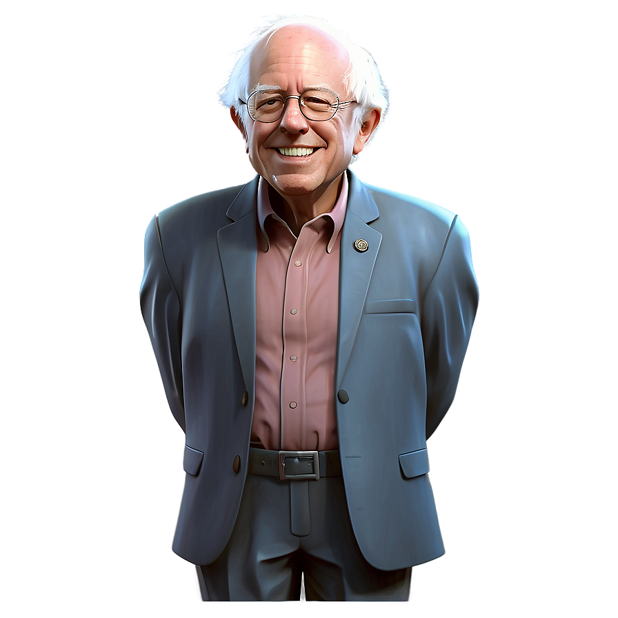 Bernie Sanders Cartoon Character Png 06242024