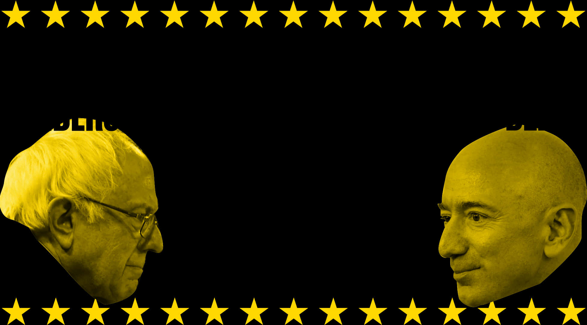 Bernie Sandersand Jeff Bezos Silhouettes