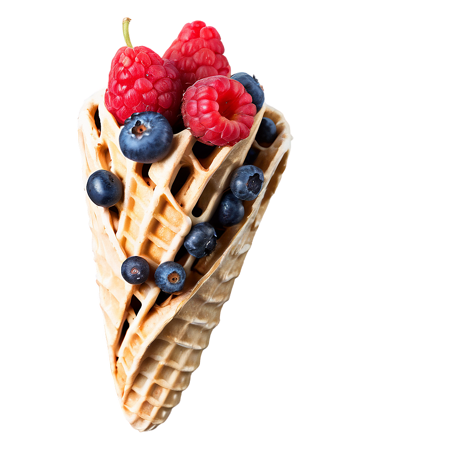 Berries In Waffle Cone Png 06122024