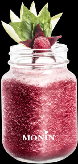 Berry Smoothiein Mason Jar