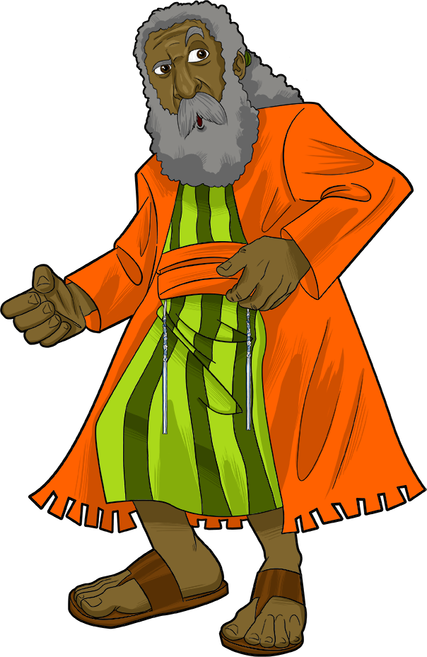 Biblical Figure Orange Robe Clipart