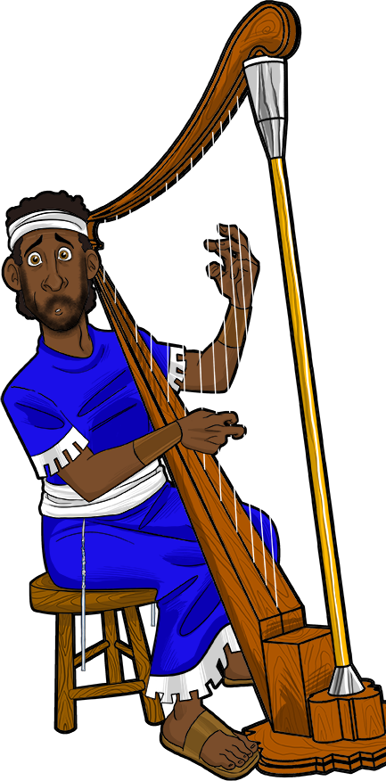 Biblical Harpist Clipart