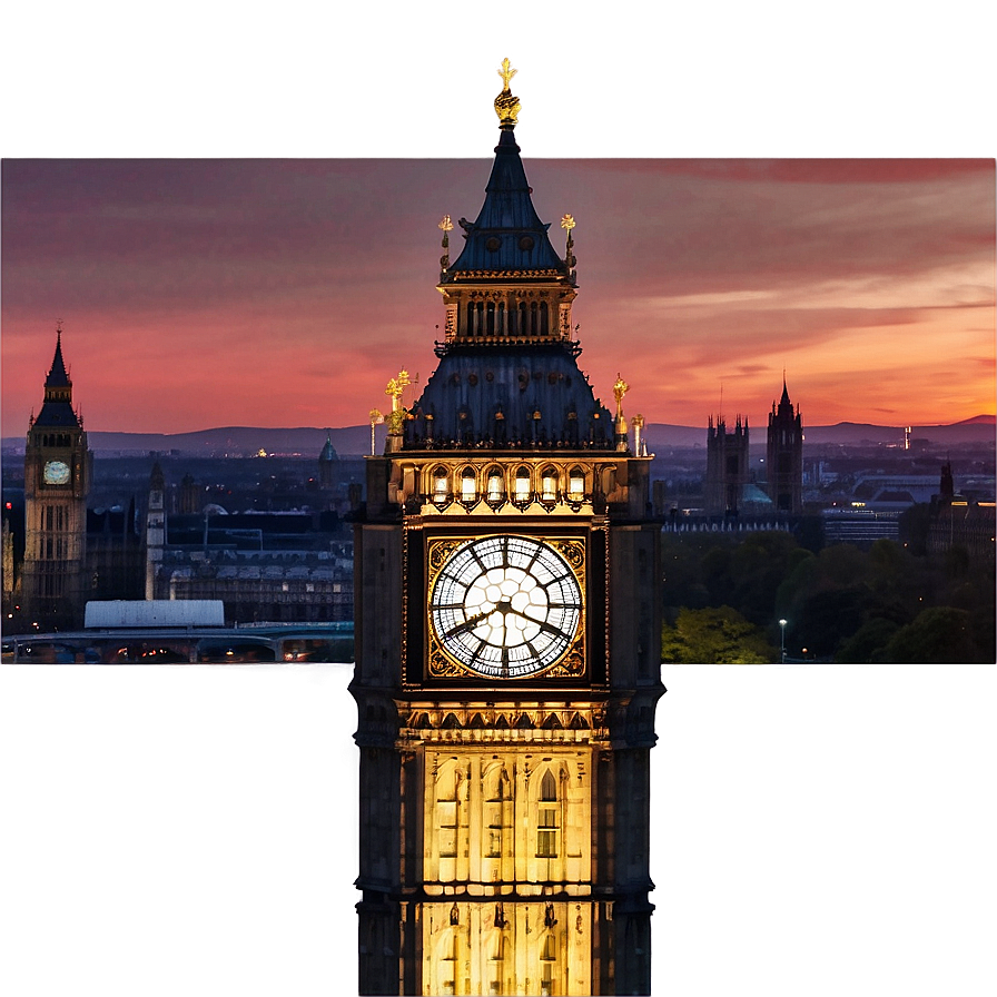 Big Ben At Sunset Png 48