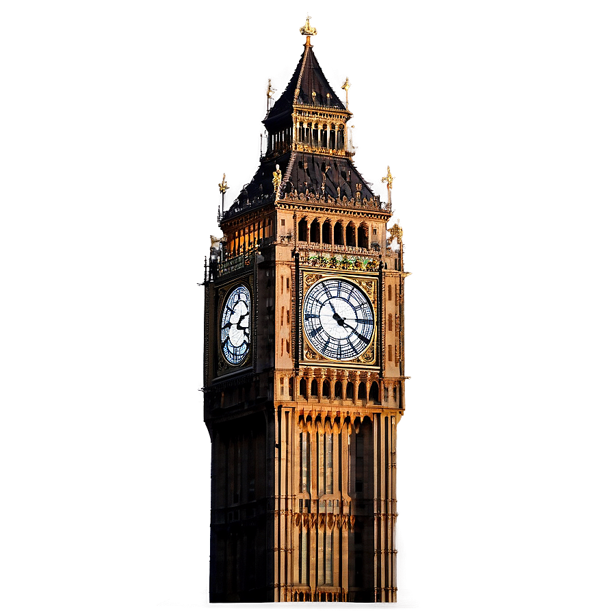 Big Ben Lit Up At Night Png 52