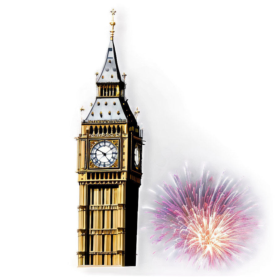 Big Ben New Year Fireworks Png 4