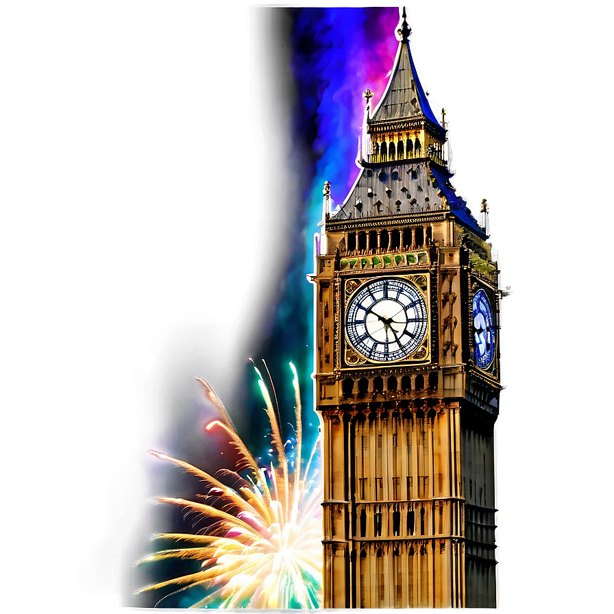 Big Ben New Year Fireworks Png 48