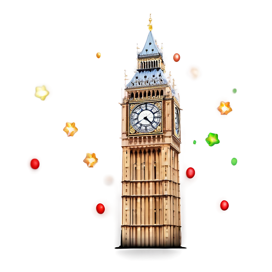 Big Ben With Snowflakes Png 71