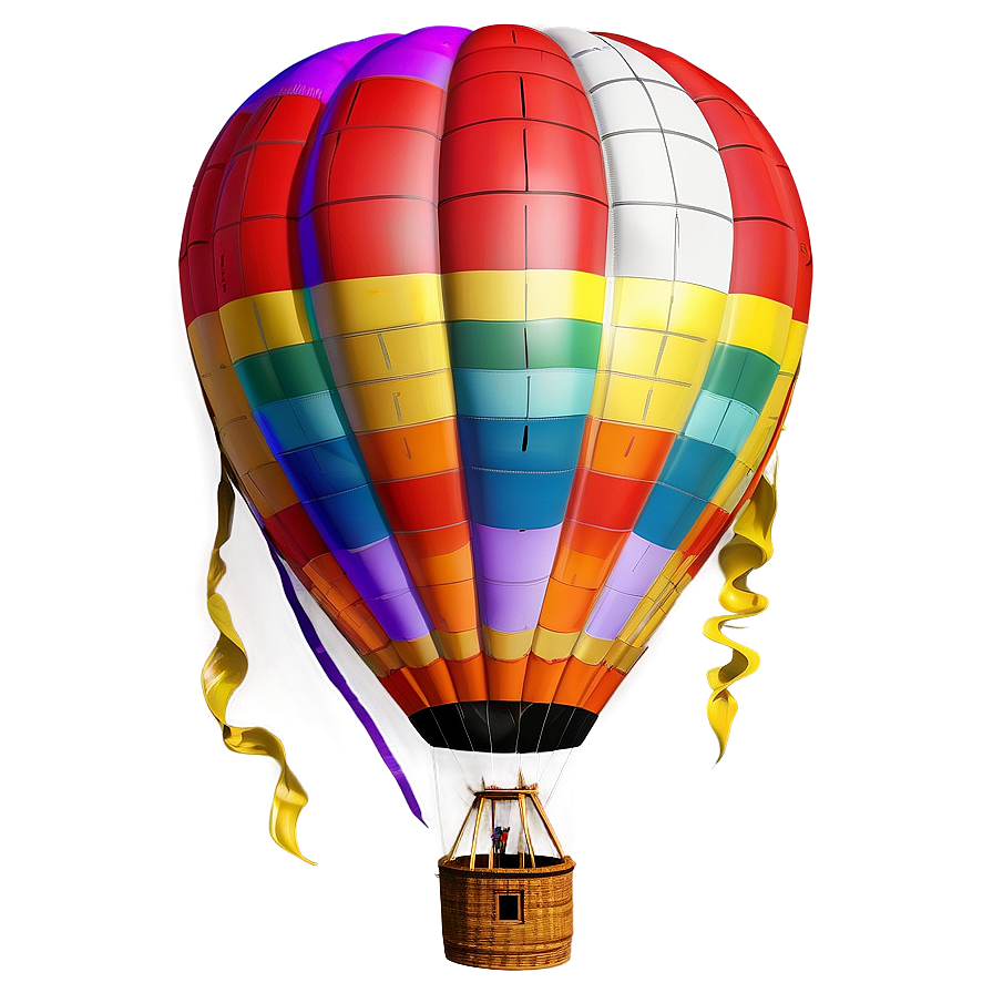 Big Colorful Hot Air Balloon Png Acx3