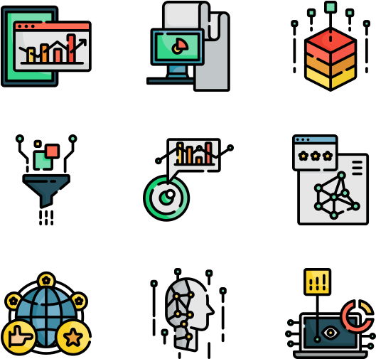 Big Data Concepts Icons Set