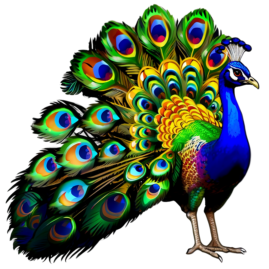 Big Elegant Peacock Png Myg