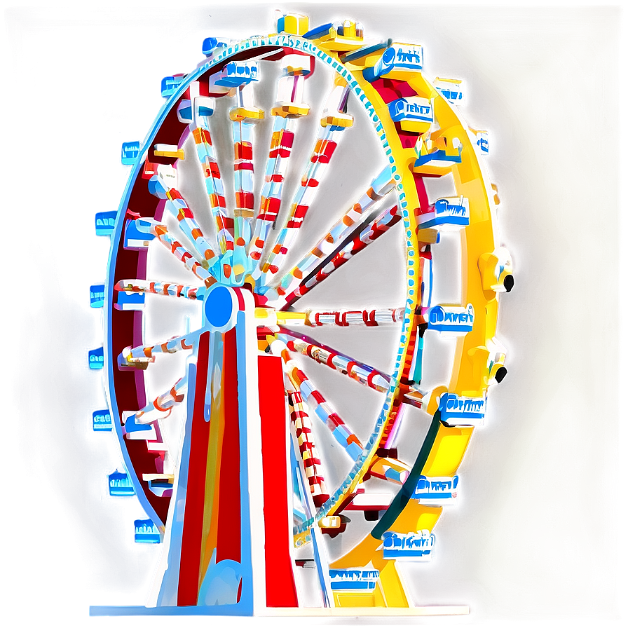 Big Ferris Wheel Amusement Park Png Ptg