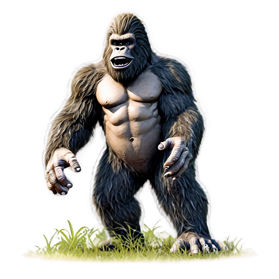 Bigfoot In Forest Background Png Atf64