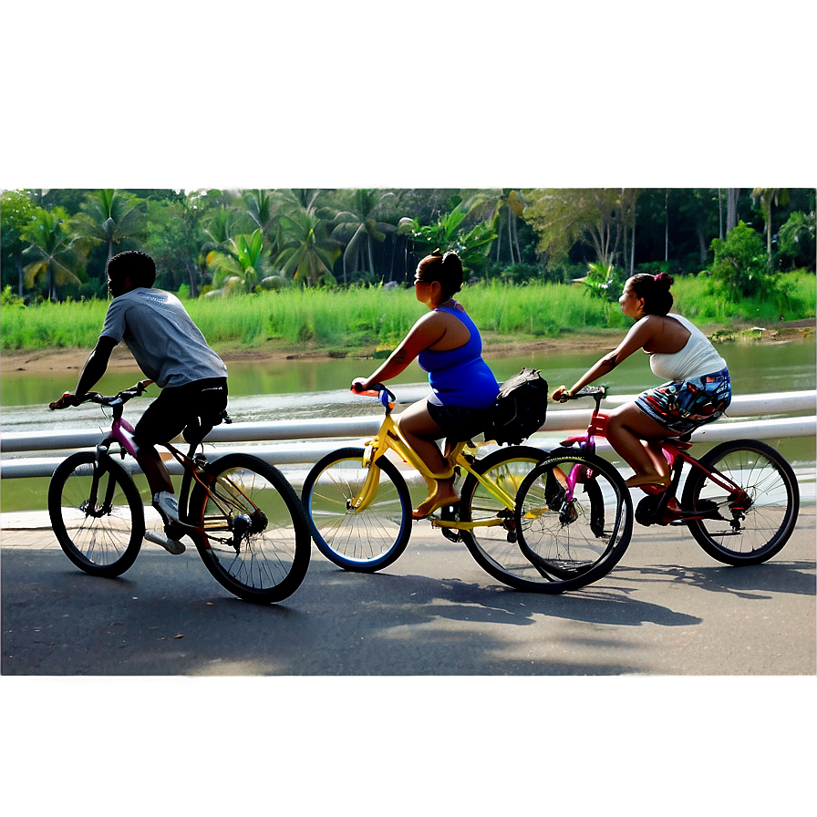 Biking Along Riverbanks Png Suu91