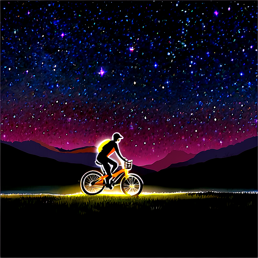 Biking Under The Stars Png Txo4