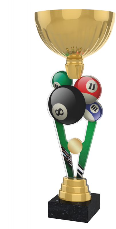 Billiards Trophy Award Design