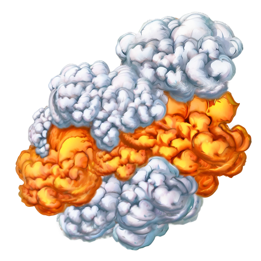 Billowing Orange Smoke Png 71