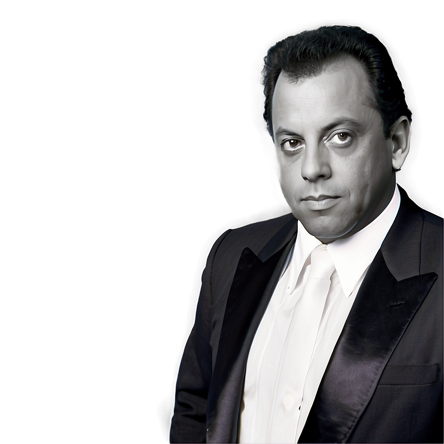 Billy Joel In Black And White Attire Png 66