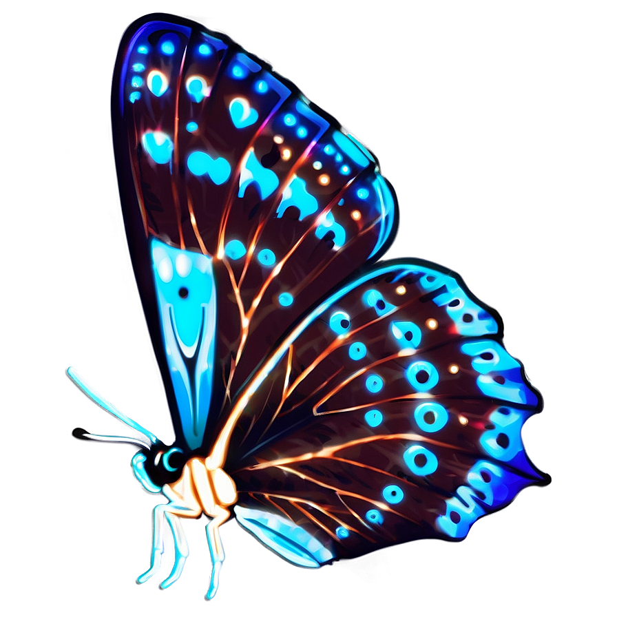 Bio-luminescent Butterfly Png 45