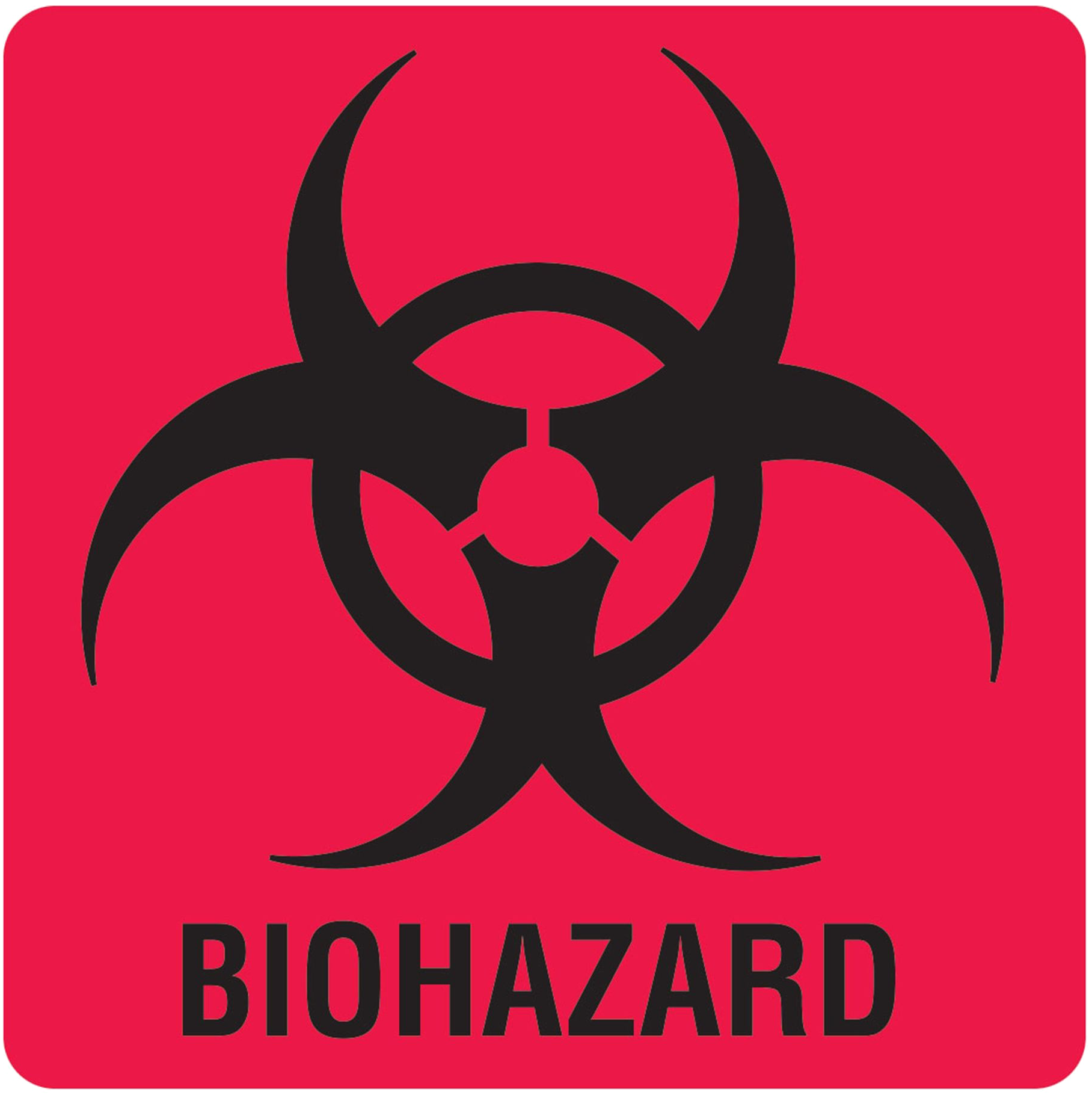 Biohazard Symbol Red Background