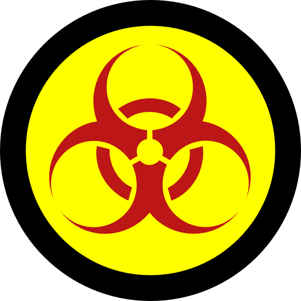 Biohazard Symbol Yellow Background