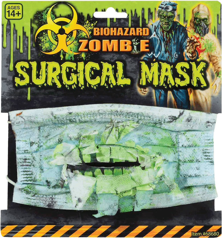 Biohazard Zombie Surgical Mask Packaging