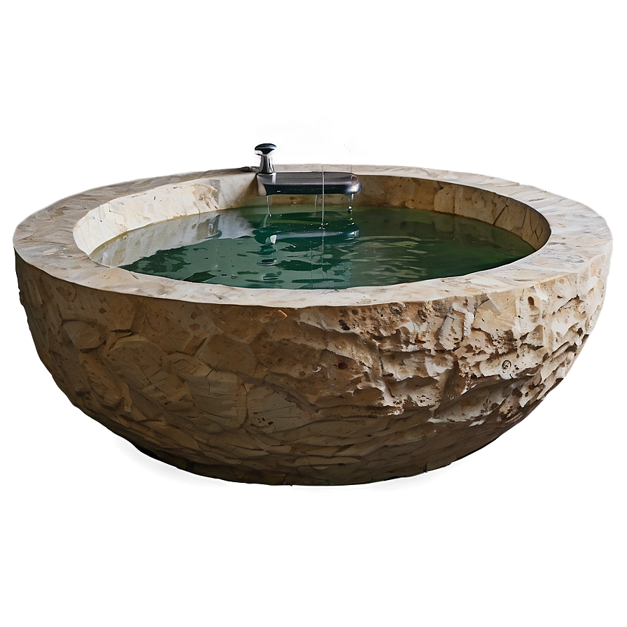 Biophilic Design Natural Stone Tub Png 06282024