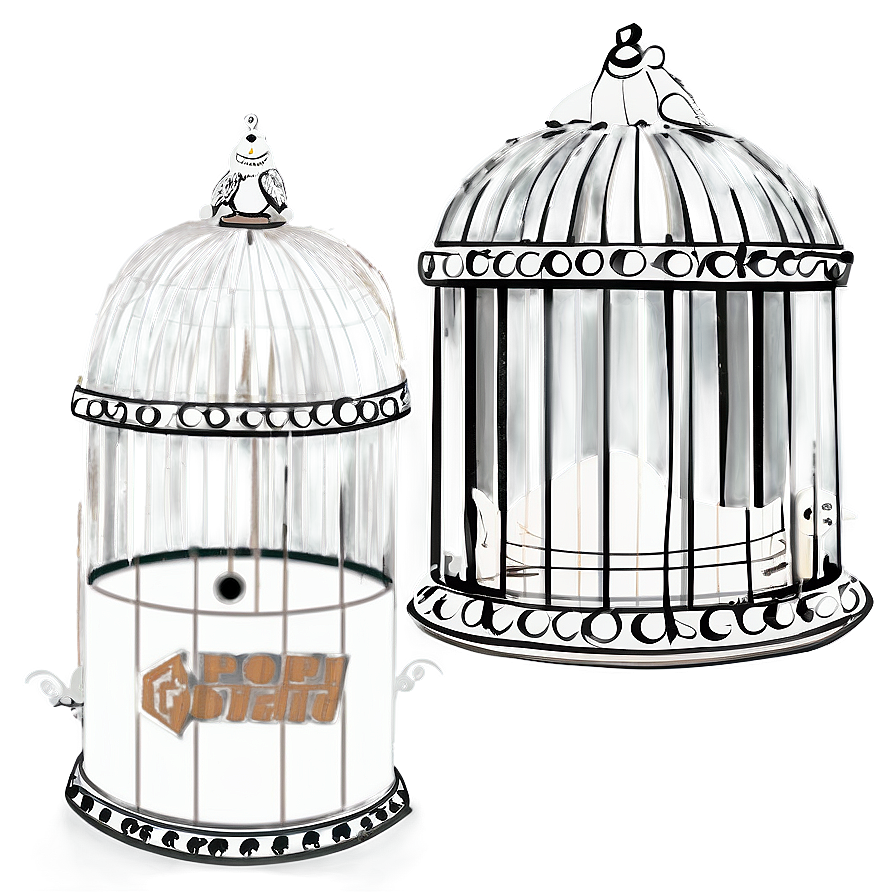 Bird Cage Design Png 06122024