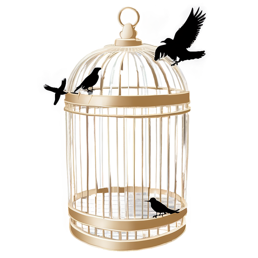 Bird Cage With Birds Png Puc