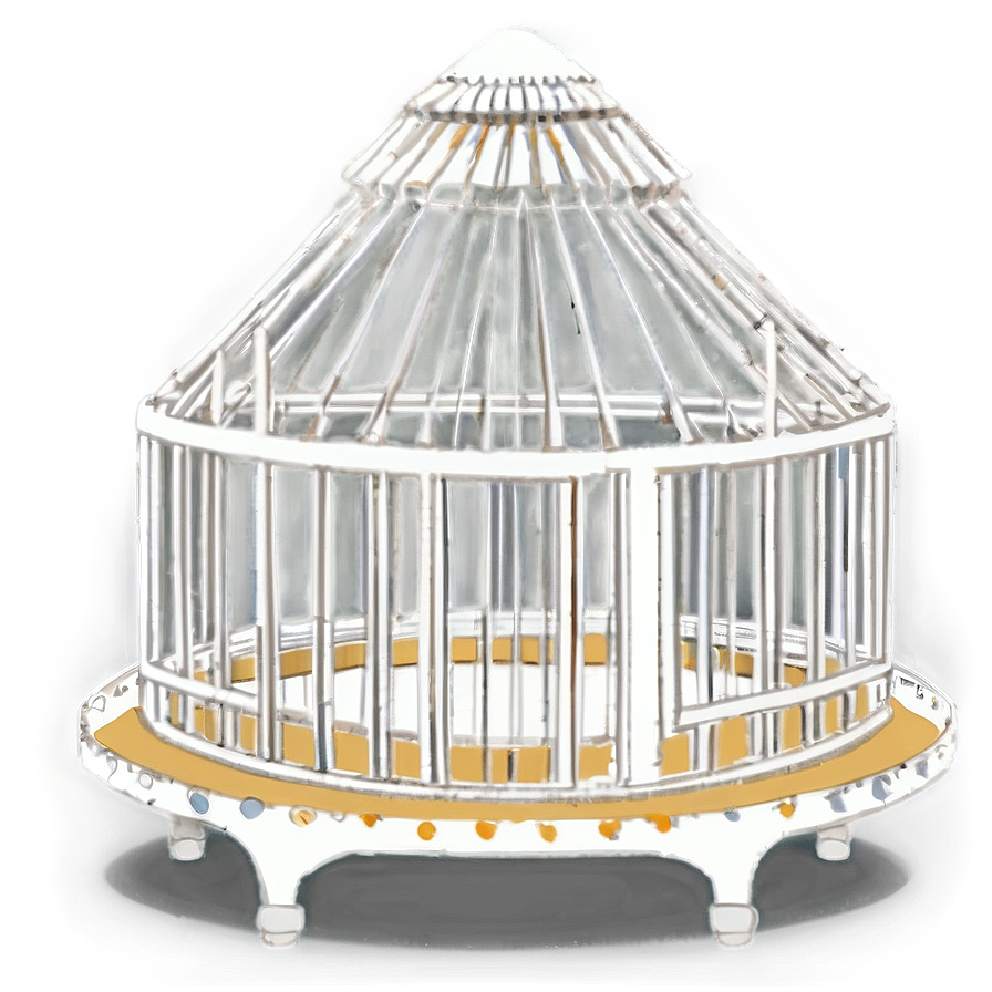 Bird Cage With Tray Png Ltf71