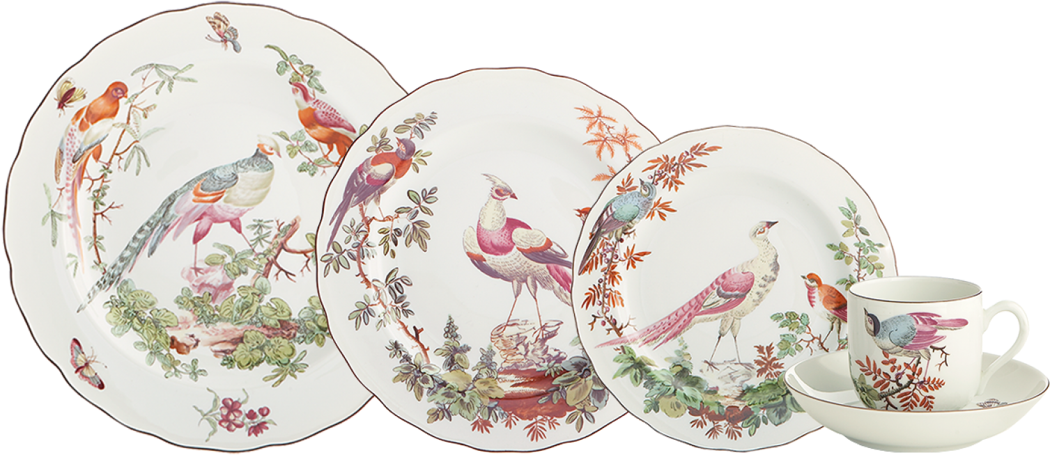 Bird Illustrated Dinnerware Set