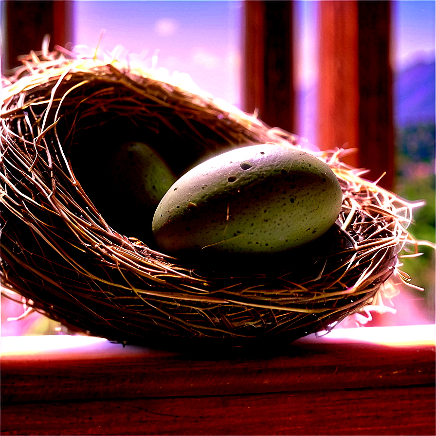 Bird Nest On Window Sill Png Ywf